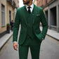 Conjunto de traje de tres piezas para hombre de corte ajustado