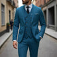 Conjunto de traje de tres piezas para hombre de corte ajustado