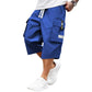 Pantalones Capri Cargo Casual para Hombre con Cintura de Cordó