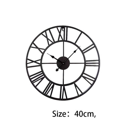 Silent Non-Ticking Vintage Industrial Wall Clock