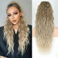 Extensión de cabello rizado y ondulado con cola de caballo