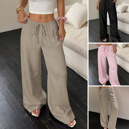 Pantalones anchos versátiles de color sólido - COMPRA 2 ENVÍO GRATIS