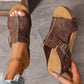 Sandalias de plataforma con cuña y punta abierta para mujer