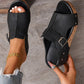 Sandalias de plataforma con cuña y punta abierta para mujer