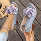 👡 ¡50% DE DESCUENTO AHORA! 🌸Sandalias de tacón cuadrado con flor 3D y punta abierta para mujer – Tacón cómodo, correa ajustable y estilo elegante 👠