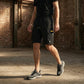 Pantalones cortos cargo informales para hombre con cintura ajustable con cordó
