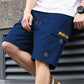 Pantalones cortos cargo informales para hombre con cintura ajustable con cordó