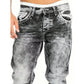 Vaqueros vaqueros elásticos creativos de moda masculina, estilo minimalista adecuado para el verano, estilo emo