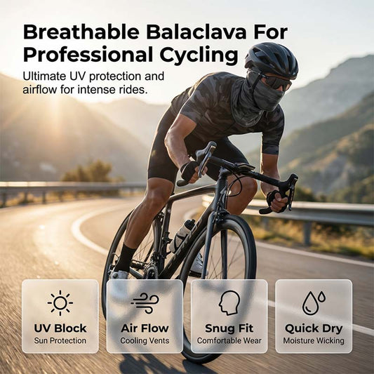 Balaclava transpirable con protección UV para ciclism