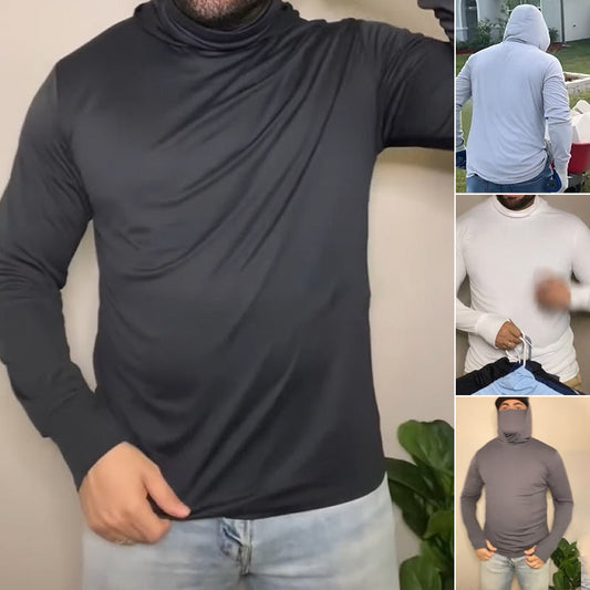 Sudadera con capucha ligera de secado rápido y protección UV para hombr