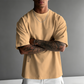 ✨ Camisa de manga corta de corte ancho para hombre – mezcla de algodón premium, estampado gráfico urbano y estilo🏙️ oversize casual