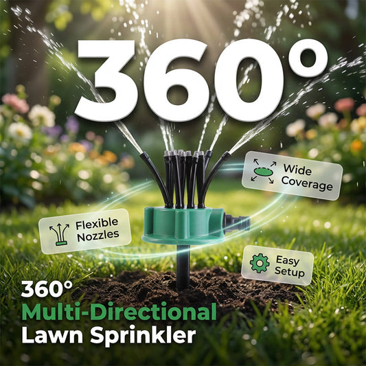 💦 ¡OFERTA POR TIEMPO LIMITADO 50% DE DESCUENTO! 🌿 Aspersor de Jardín de Precisión 360° – Riego Multidireccional, Patrones Personalizables, Cobertura Amplia y Suave ✨