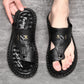 👣 ¡OFERTA POR TIEMPO LIMITADO 50% DE DESCUENTO! 💎 Sandalias de Cuero para Hombre en Tallas Grandes – Soporte de Arco, Antideslizantes, Transpirables y Cómodas para Exteriores ✨