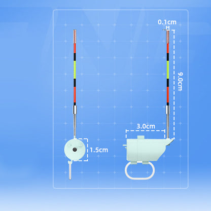 Alarma electrónica de picada de pesca con sonido y luz.
