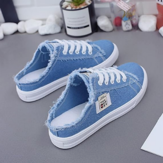 Zapatillas Mule de Mezclilla para Mujer