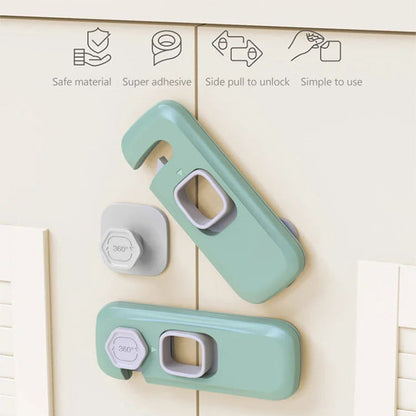 🎉 BUY 1 GET 1 FREE! 🔒 Child Safety Locks – Easy-to-Install Adhesive Locks for Fridges & Cabinets 👶