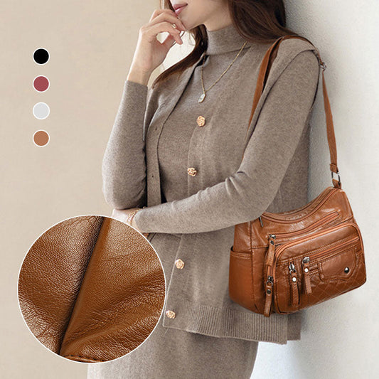 👜 ¡50% DESCUENTO POR TIEMPO LIMITADO! ✨ Bolso de Hombro con Múltiples Bolsillos para Mujer – Cuero PU, Gran Capacidad, Correa Ajustable 🌸