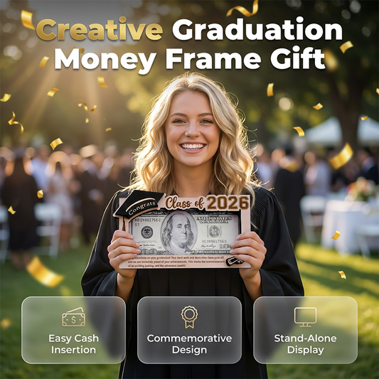 📢📢¡50% DESCUENTO!! ⏰ Marco Portabillete de Graduación Creativo