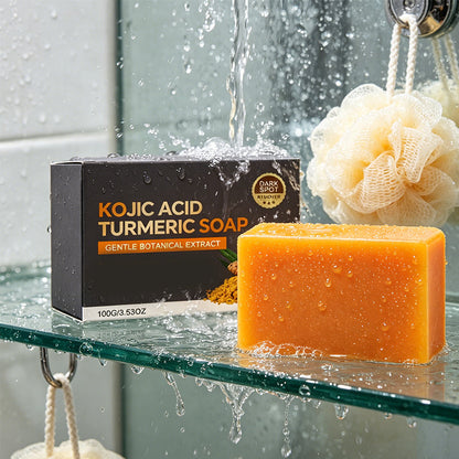 📢📢¡50% DE DESCUENTO! ⏰Jabón Suave de Ácido Kójico y Cúrcuma para el Cuerpo