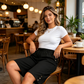 👖Pantalones capri de cintura elástica, casuales y cómodos para mujer, recién llegados❣️