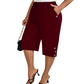 👖Pantalones capri de cintura elástica, casuales y cómodos para mujer, recién llegados❣️