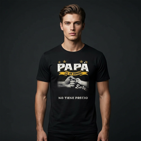 Camiseta de Cuello Redondo 'Honor de Familia' para Hombre