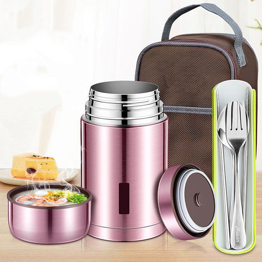 Tarro de comida aislado al vacío de acero inoxidable 316