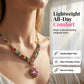📢📢50% DE DESCUENTO!! ⏰Conjunto de Collar y Aretes con Corazón Brillante