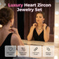 📢📢50% DE DESCUENTO!! ⏰Conjunto de Collar y Aretes con Corazón Brillante