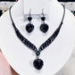 📢📢50% DE DESCUENTO!! ⏰Conjunto de Collar y Aretes con Corazón Brillante