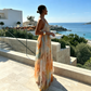 Vestido Maxi Halter para Mujer con Estampado Acuarela