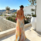Vestido Maxi Halter para Mujer con Estampado Acuarela