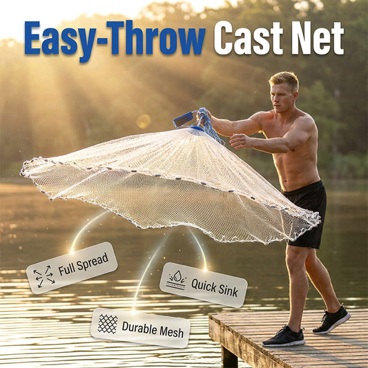 ⏰ LIMITED-TIME 50% OFF! 🎣 Easy-Throw Cast Net – Fast-Sinking Weighted Mesh for Freshwater & Saltwater Fishing 🐟