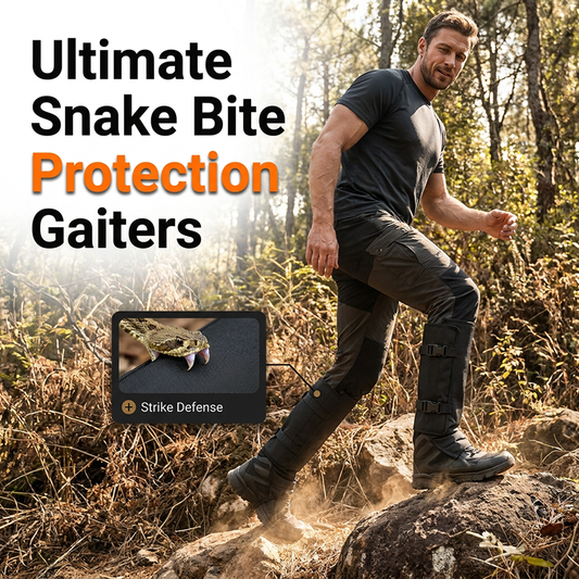🐍 ¡OFERTA LIMITADA 50% OFF! ✨ Polainas Protectoras contra Mordeduras de Serpiente – Resistentes a Desgarros, Paneles de Armadura, Ajustables 🔧