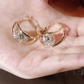 💎 ¡50% DE DESCUENTO POR TIEMPO LIMITADO! ✨ Pendientes de Aro Doble con Bola de Circonia – Brillantes, Ligeros, Cierre Seguro ✨