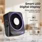 Ventilador Portátil de Escritorio y Pared con Pantalla LED