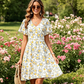 👗 50% OFF NOW! ✨ Women's Floral Print V-Neck Dress – Ruffle sleeves, A-line & lightweight – Breezy & romantic – perfect for summer parties or weekend brunch 🌸