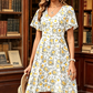 👗 50% OFF NOW! ✨ Women's Floral Print V-Neck Dress – Ruffle sleeves, A-line & lightweight – Breezy & romantic – perfect for summer parties or weekend brunch 🌸