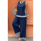 👚 ¡OFERTA LIMITADA 50% DE DESCUENTO! ✨ Conjunto de Top sin Mangas y Pantalón de Pierna Ancha para Mujer – Encaje, Fluido, 2 Piezas 🌸
