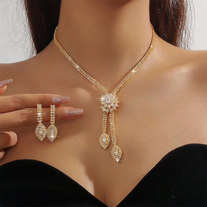 🌼 ¡TIEMPO LIMITADO 50% DE DESCUENTO! ✨ Set de joyería de flores de circón para mujer – elegante, brillante, lista para regalar 💎