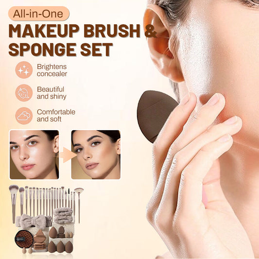 📢📢¡50% DE DESCUENTO!! ⏰Set Todo en Uno de Brochas y Esponjas de Maquillaje