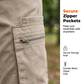 🩳 ¡TIEMPO LIMITADO 50% DE DESCUENTO! ✨ Pantalones cortos cargo de hombre con cremallera – Transpirables, bolsillos seguros, corte 🏞️ holgado