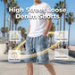 👖 ¡50% DE DESCUENTO AHORA! 🏙️ Shorts Cargo de Denim Sueltos para Hombre – Estilo High Street y Ajuste Regulable 🛹
