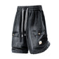 👖 ¡50% DE DESCUENTO AHORA! 🏙️ Shorts Cargo de Denim Sueltos para Hombre – Estilo High Street y Ajuste Regulable 🛹