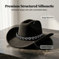 🤠 ¡OFERTA LIMITADA 50% OFF! 💥 Sombrero Vaquero con Corazones de Strass para Mujer – Elegante Fedora Estilo Jazz Francés ✨