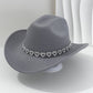 🤠 ¡OFERTA LIMITADA 50% OFF! 💥 Sombrero Vaquero con Corazones de Strass para Mujer – Elegante Fedora Estilo Jazz Francés ✨