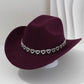 🤠 ¡OFERTA LIMITADA 50% OFF! 💥 Sombrero Vaquero con Corazones de Strass para Mujer – Elegante Fedora Estilo Jazz Francés ✨