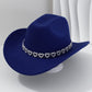 🤠 ¡OFERTA LIMITADA 50% OFF! 💥 Sombrero Vaquero con Corazones de Strass para Mujer – Elegante Fedora Estilo Jazz Francés ✨