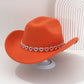 🤠 ¡OFERTA LIMITADA 50% OFF! 💥 Sombrero Vaquero con Corazones de Strass para Mujer – Elegante Fedora Estilo Jazz Francés ✨