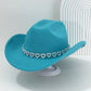 🤠 ¡OFERTA LIMITADA 50% OFF! 💥 Sombrero Vaquero con Corazones de Strass para Mujer – Elegante Fedora Estilo Jazz Francés ✨